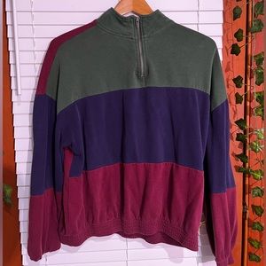 LA Hearts color block quarter zip